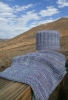 Scarf and Hat set in Purples and Blues