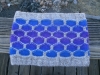 Blue, Purple, and Cream Honeycomb Neck Warmer