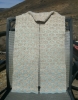 Cream and Pale Blues Honeycomb Scarf